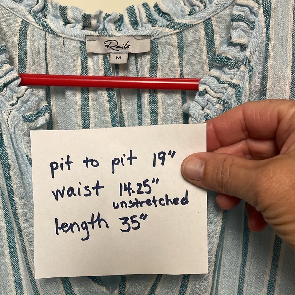 Rails Albany Teal Striped Dress - Picture 2 of 4